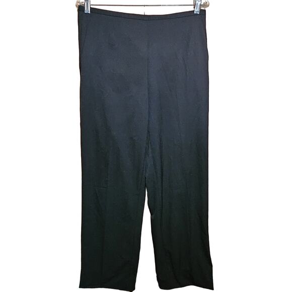 Black Flat Front Dress Pants with Pockets Size 6 - Picture 1 of 4